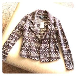 Lucky Brand Knit Motto Jacket XS